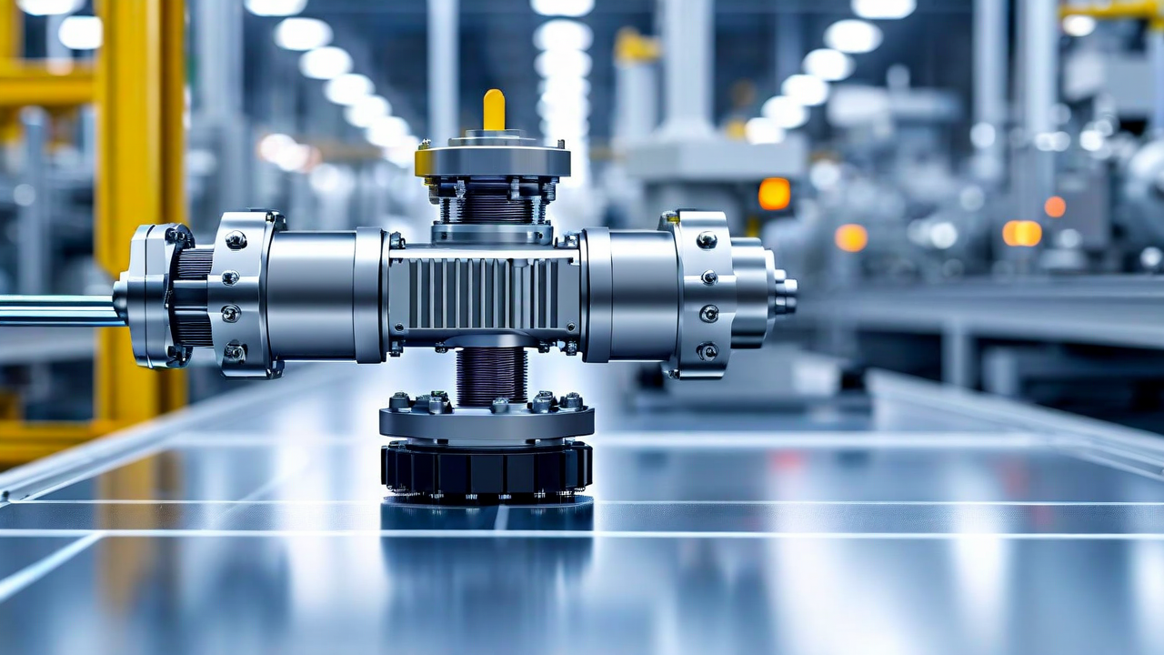 Industrial IoT sensor mounted on motor bearing housing for vibration monitoring